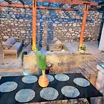 Archontiko - Stone With Fireplace And Mountain View Kastellia