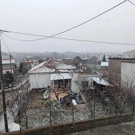 Archontiko - Stone With Fireplace And Mountain View Villa *