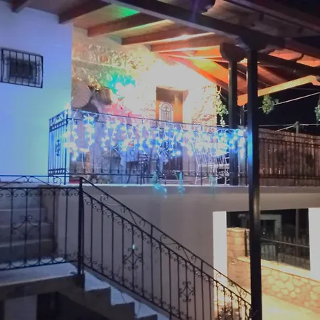 Archontiko - Stone With Fireplace And Mountain View