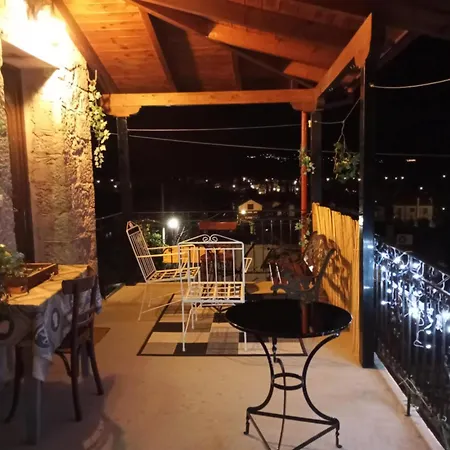 Archontiko - Stone With Fireplace And Mountain View Villa *