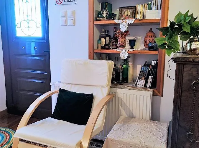 Archontiko - Stone With Fireplace And Mountain View