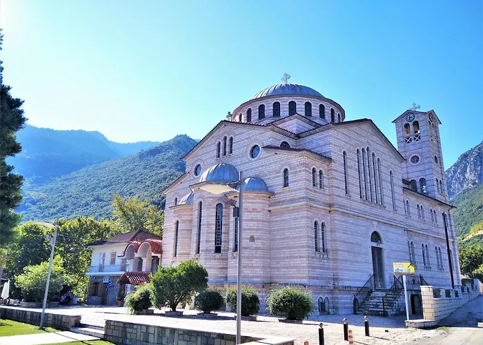 Βίλα Archontiko - Stone With Fireplace And Mountain View