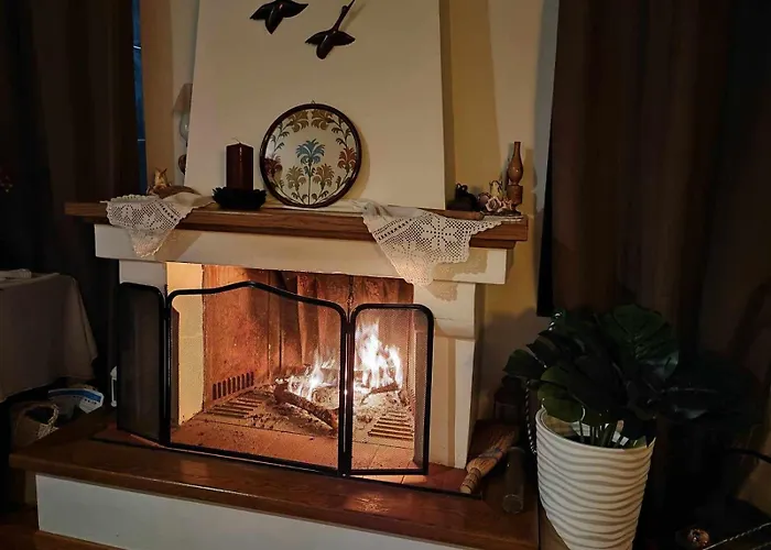 Βίλα Archontiko - Stone With Fireplace And Mountain View *