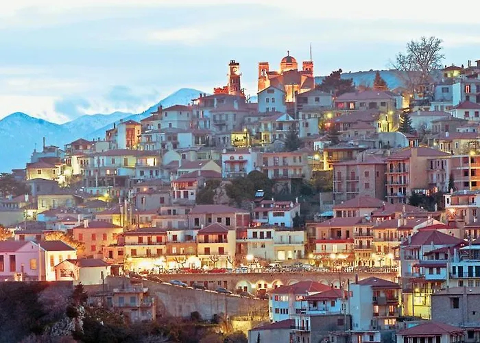 Βίλα Archontiko - Stone With Fireplace And Mountain View Kastellia